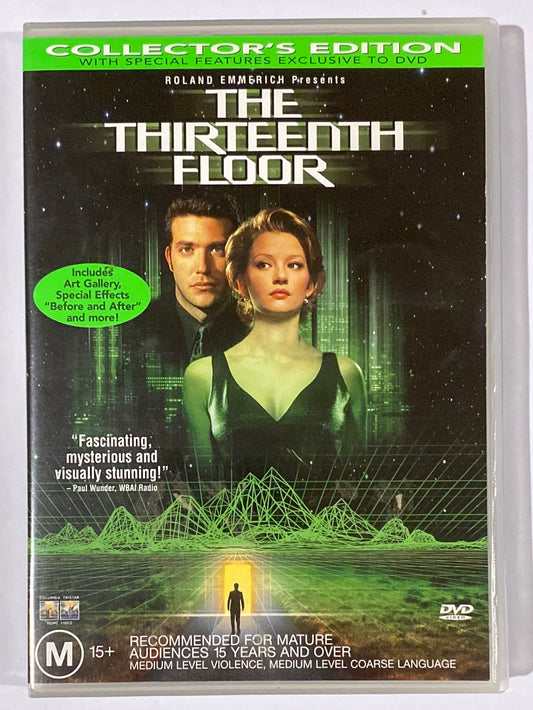 The Thirteenth Floor Collector's Edition DVD PAL 4 VGC