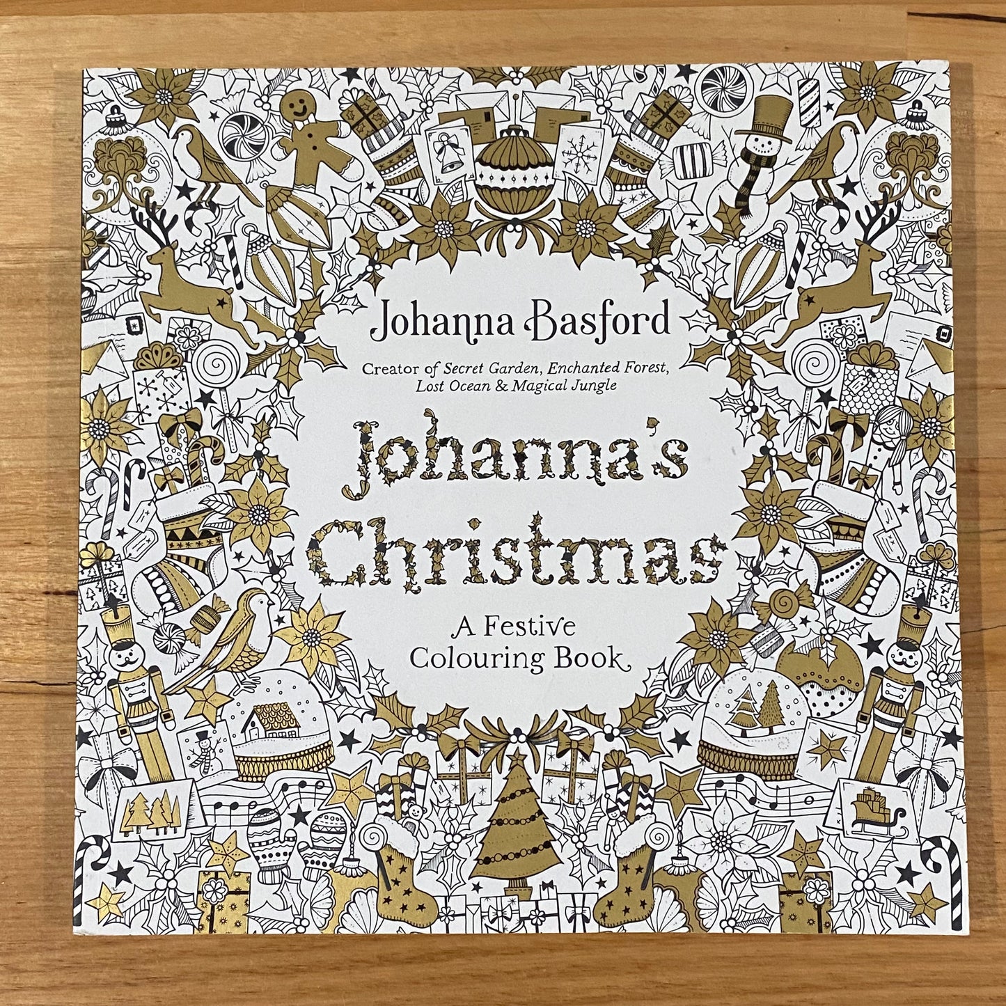 Johanna Basford Colouring Books x 2 Magical Jungle Joanna's Christmas Paperback GD