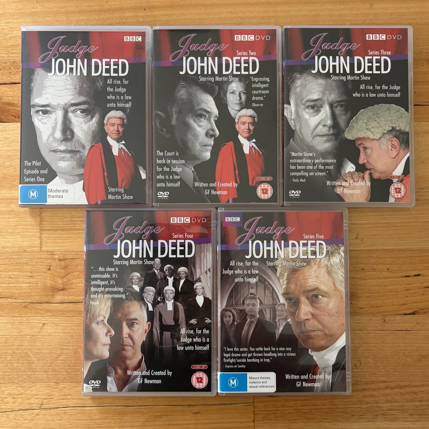 Judge John Deed DVD Series 1-5 BBC Legal Drama Martin Shaw PAL 4 VGC