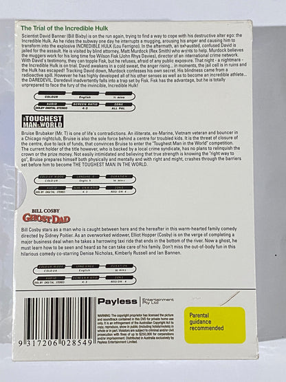 Triple Feature Pack DVD Trial Of The Incredible Hulk Mr T PAL 4 New Sealed