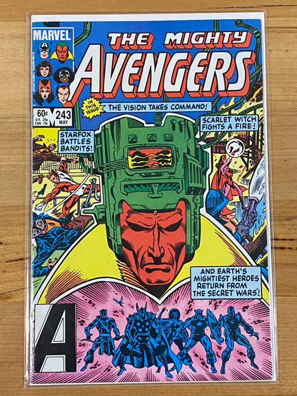 The Avengers #240-249 Comics Complete Set 1984 Average Grade FN