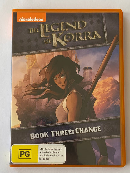 The Legend of Korra Book 1,3 and 4 DVD Animation 2-Disc Set PAL 4 VGC