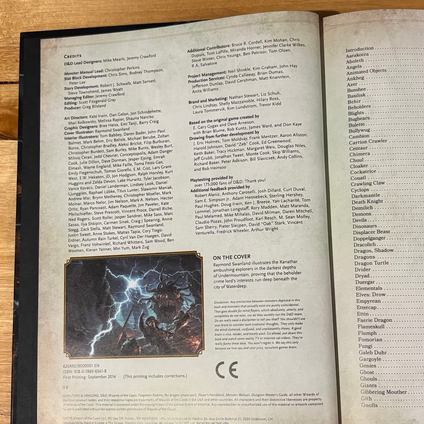 Dungeons & Dragons Monster Manual Hardcover 2014 1st Printing GD