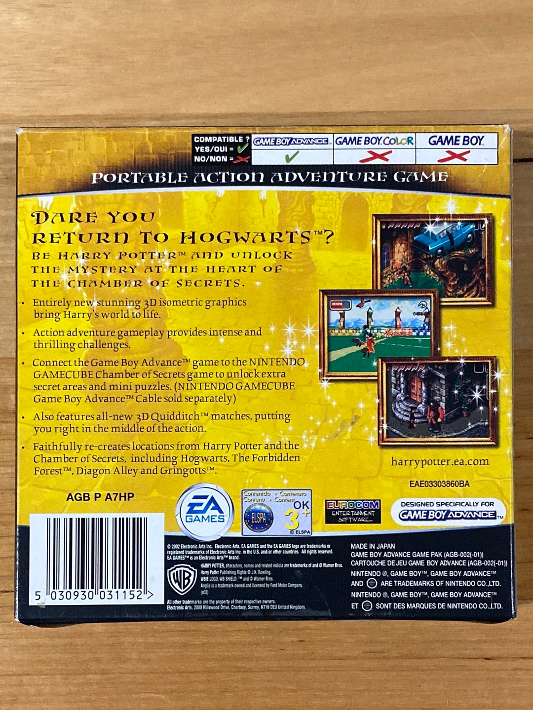 Harry Potter and the Chamber of Secrets, Game Boy Advance, With Manual, VGC
