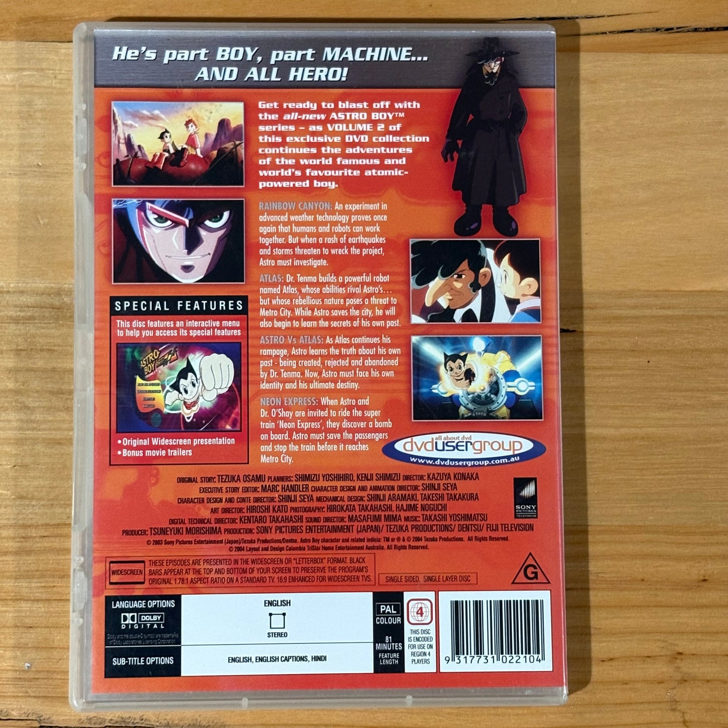 Astro Boy Volumes 1-6 DVD 2003 TV Series PAL 4 VGC - Vol 3 is Sealed