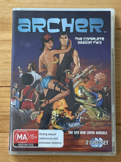 Archer The Complete Seasons 1,2 & 4 DVD Cult Animation 2-Disc Sets NTSC 4 VGC