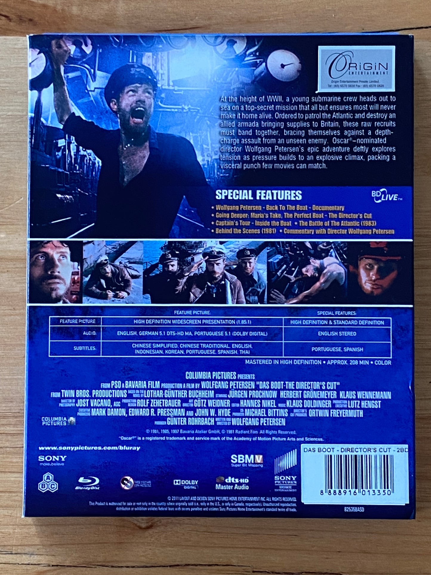 Das Boot Blu-ray 2-Disc Collector's Set Region A,B,C VGC