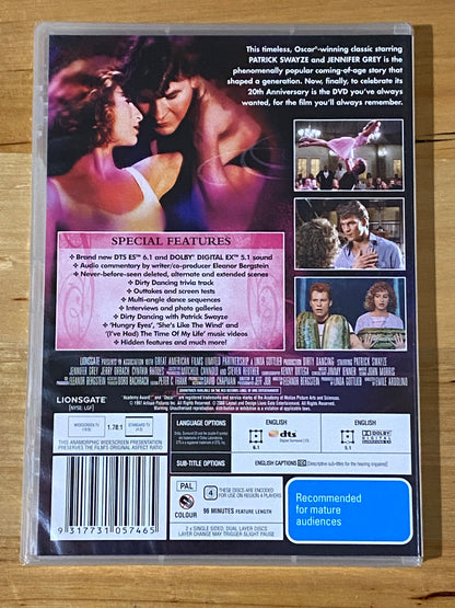 Dirty Dancing 20th Anniversary Edition DVD Swayze Grey 2-Disc Set PAL 4 New Sealed