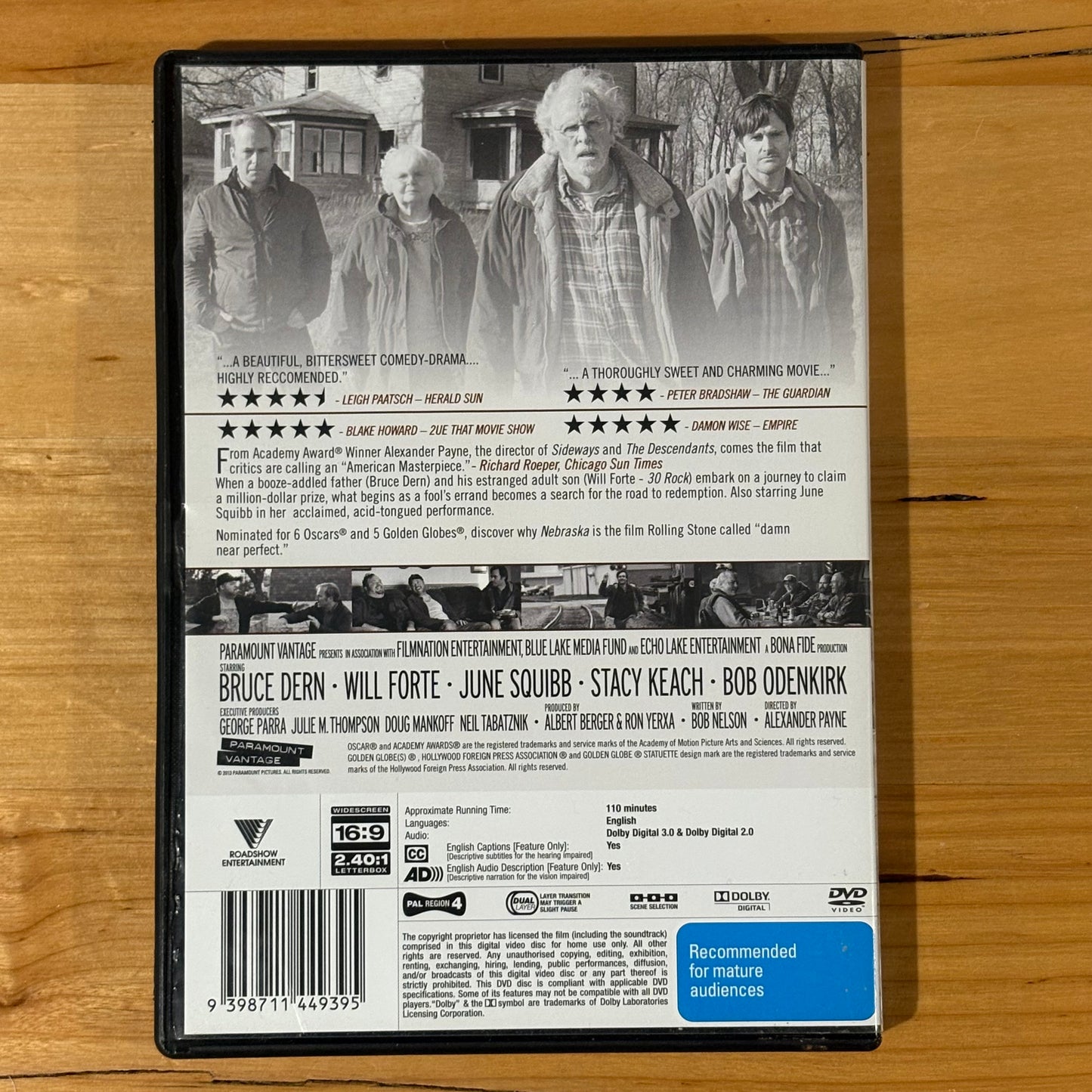 Nebraska DVD Bob Odenkirk Bruce Dern PAL 4 VGC Ex-Library
