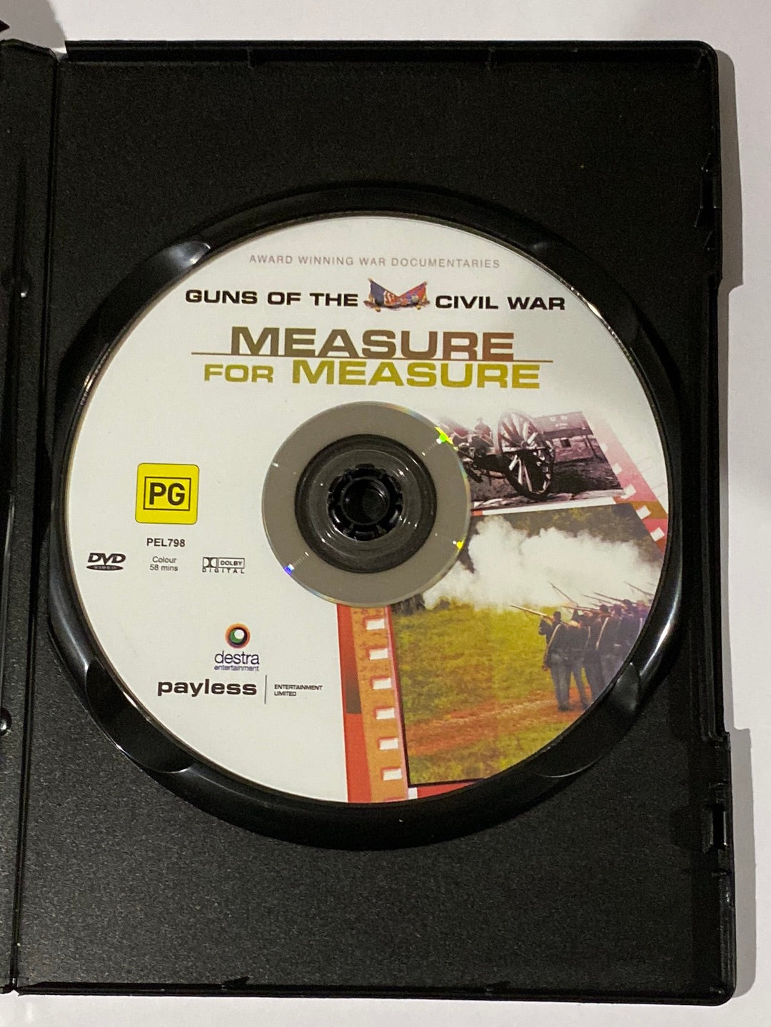 Guns of the Civil War Measure For Measure DVD PAL 4 VGC