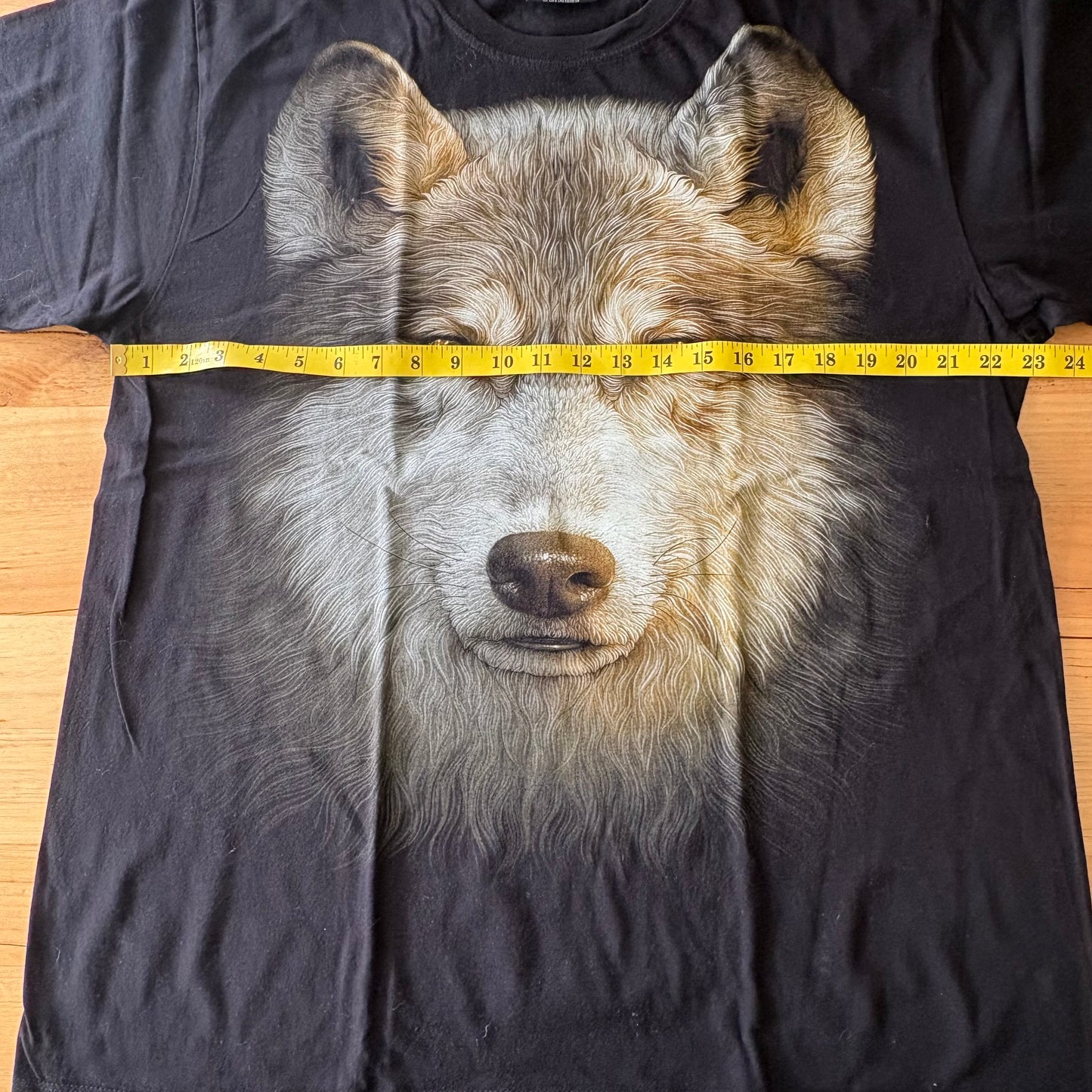 Rock Chang High Definition Wolf T-Shirt Black Short Sleeve Size Extra Large