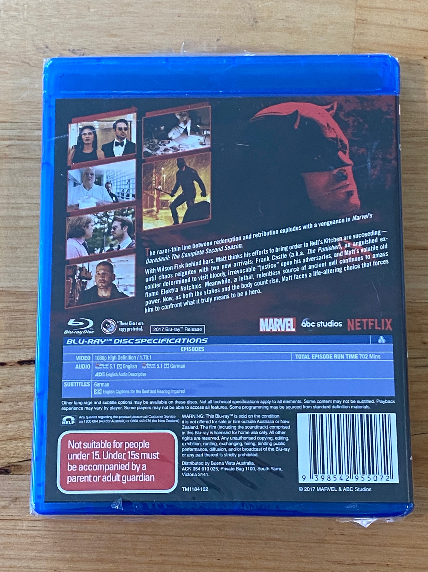 Daredevil Blu-Ray Netflix Complete 1st & 2nd Seasons Region B 4-Disc New Sealed
