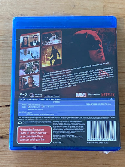 Daredevil Blu-Ray Netflix Complete 1st & 2nd Seasons Region B 4-Disc New Sealed