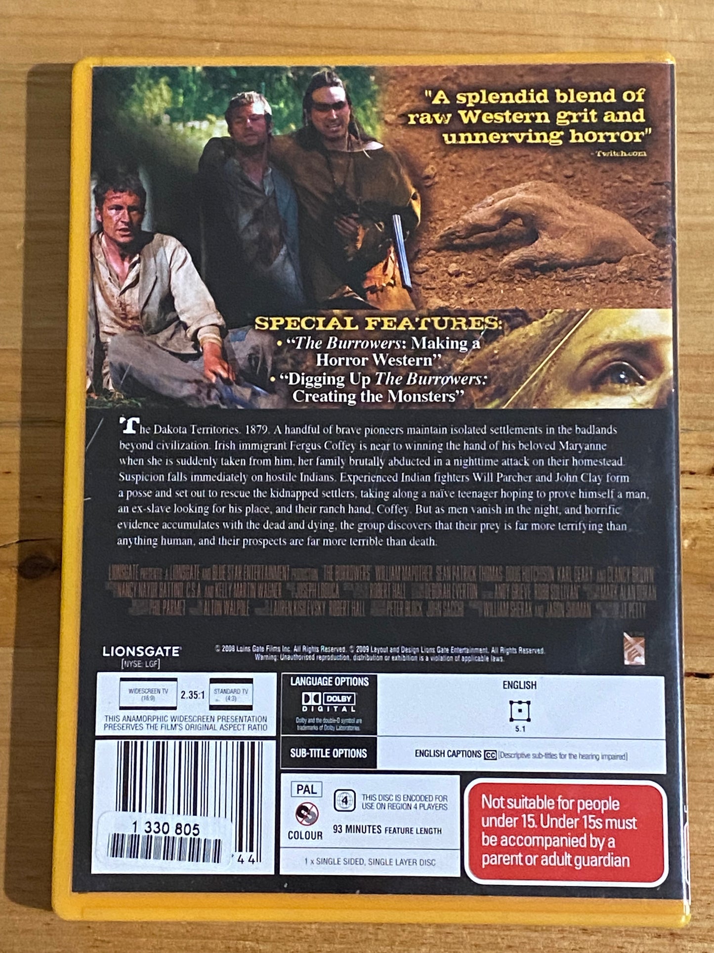 The Burrowers DVD Horror Western PAL 4 VGC