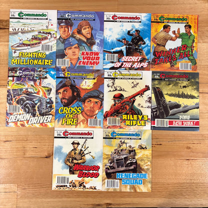 Commando War Comics 2341-2350 Complete Set DC Thomson GD