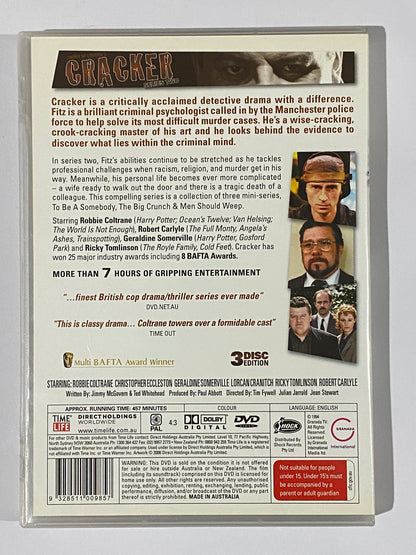 Cracker Series 1-3 DVD Robbie Coltrane British Crime Drama PAL 4 VGC