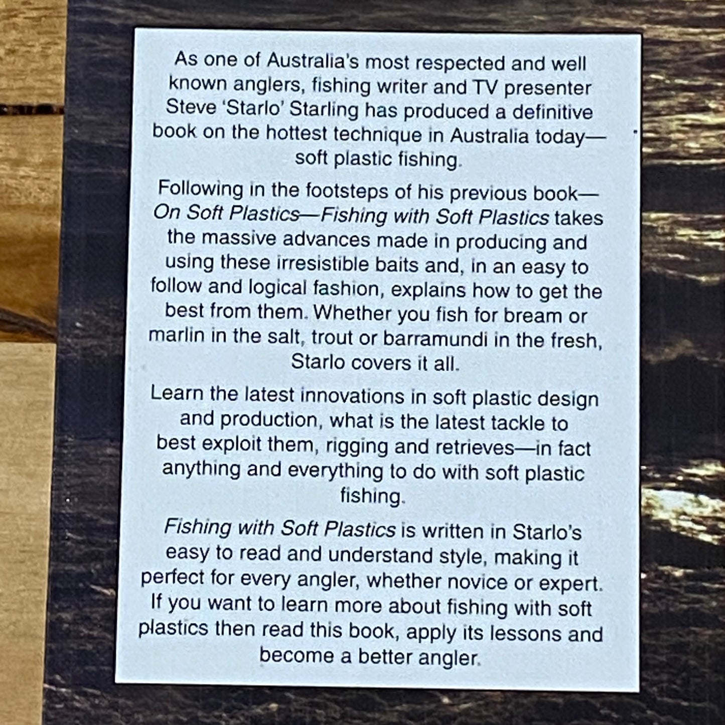 Steve Starling's Fishing With Soft Plastics Book AFN Paperback GD