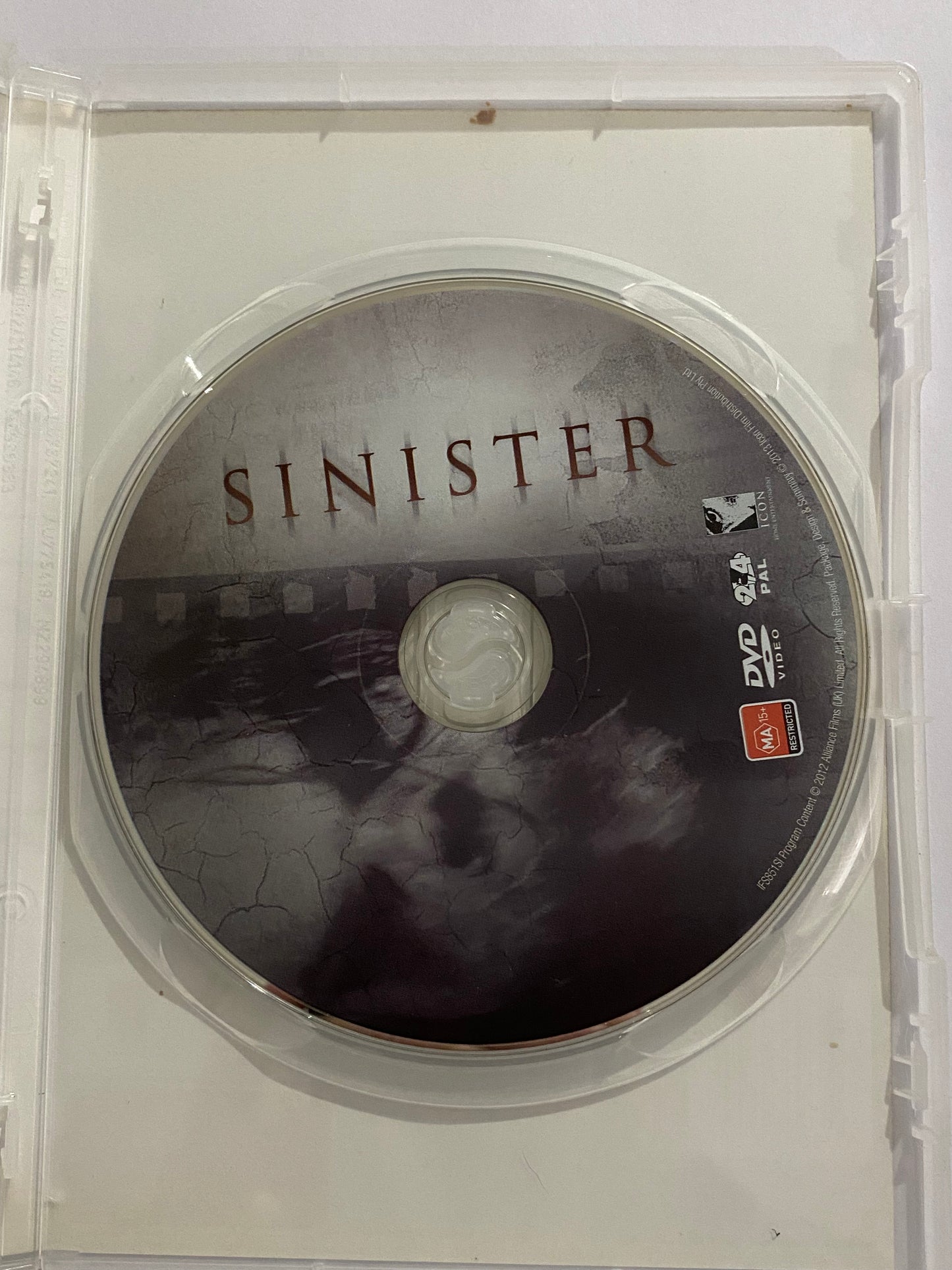 Sinister DVD Ethan Hawke Horror Movie PAL 2,4 VGC