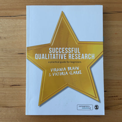 Successful Qualitative Research Guide for Beginners Braun Clarke Paperback GD