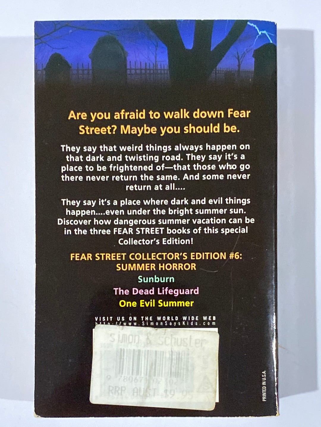 R.L. Stine Fear Street Collector's Edition #2 - #6 1998 Paperback Good Condition