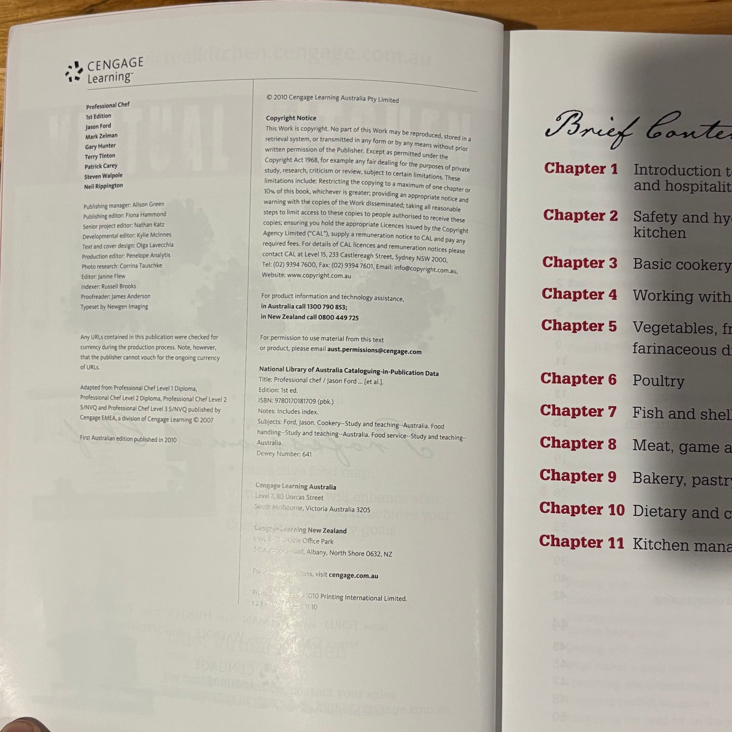 Professional Chef 1st Edition Cengage Learning Paperback GD