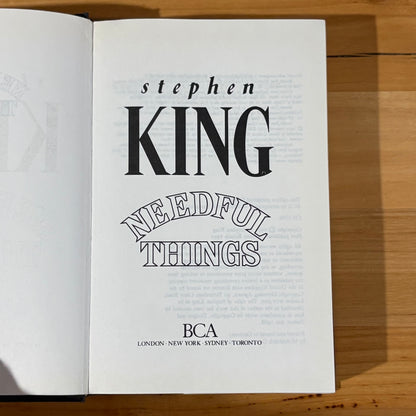 Needful Things by Stephen King Hardcover 1991 GD
