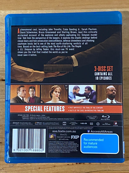 The People Vs O.J. Simpson Blu-ray 3-Disc VGC