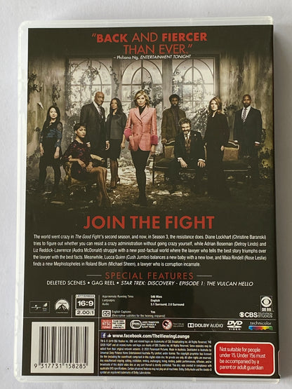 The Good Fight Seasons 1-3 DVD US Political Drama PAL 4 VGC