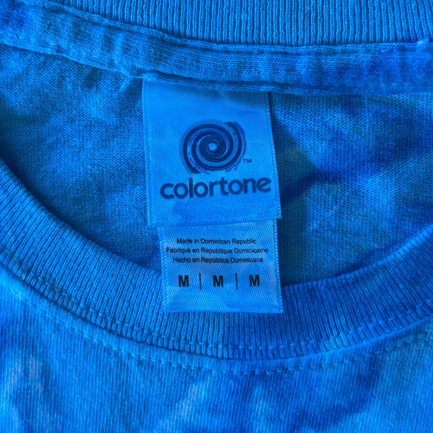 Jamaica No Problem Tie-Dye T-Shirt Blue Purple Short Sleeve Size Medium