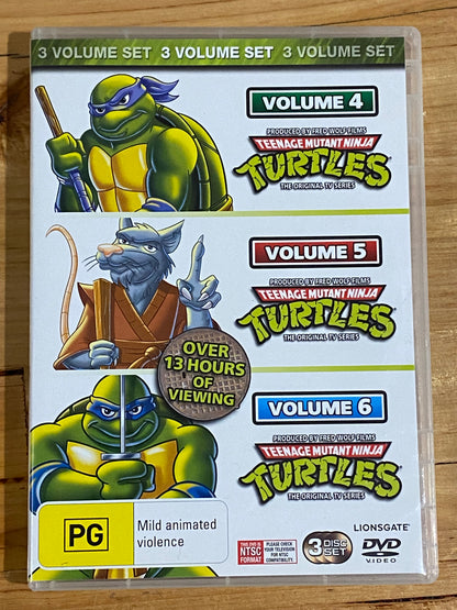 Teenage Mutant Ninja Turtles Volume 1-6 DVD 3-Disc Sets PAL 4 VGC