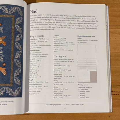 William Morris in Appliqué by Michele Hill Softcover Book 2009 GD