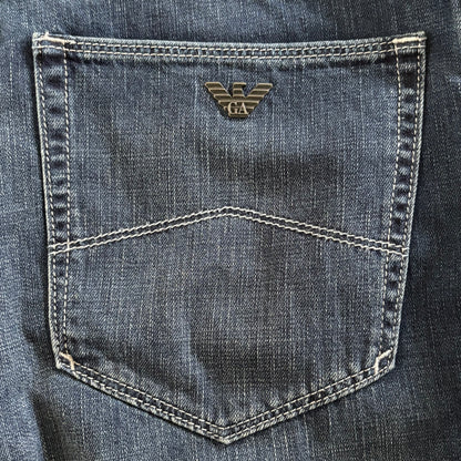 Armani Jeans J23 Mens Slim Fit Stretch Denim W34 L34 Blue New With Tags