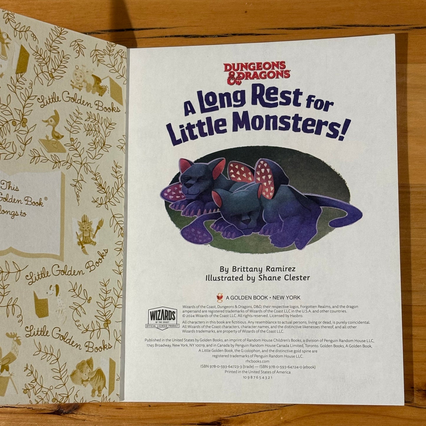 Little Golden Book Dungeons and Dragons A Long Rest For Little Monsters! GD