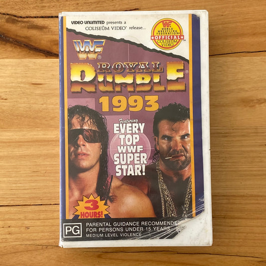 WWF Wrestling Royal Rumble 1993 VHS 3 Hours Long Ex-Rental GD