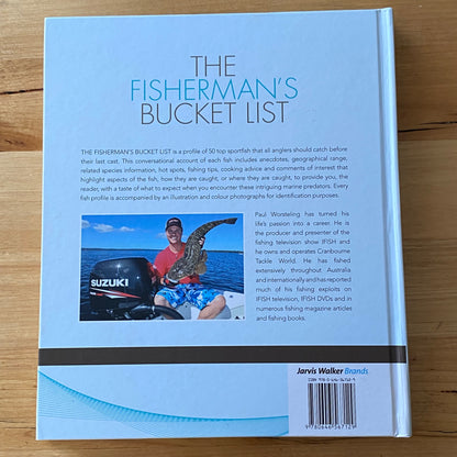 The Fisherman's Bucket List by Paul Worstelling Hardcover 2011 GD