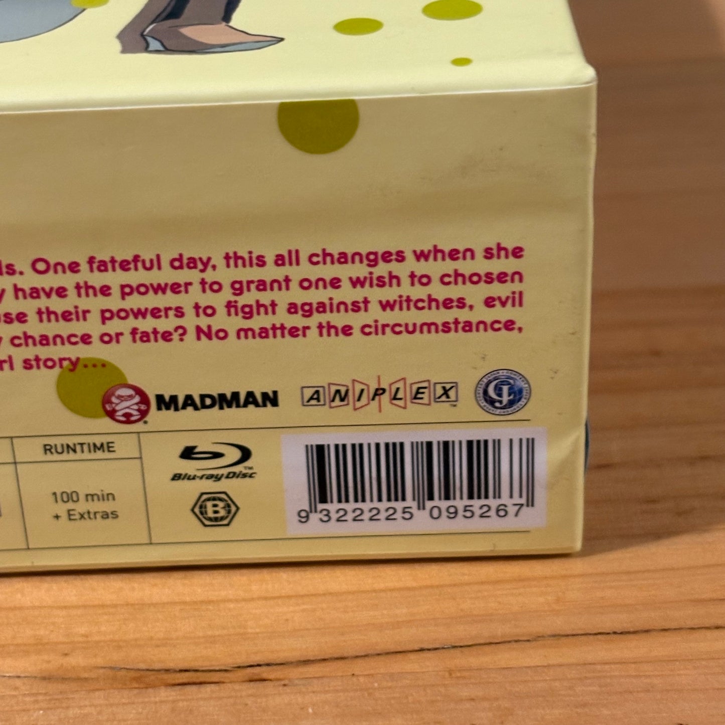 Puella Magi Madoka Magica Blu-ray Anime 3-Disc Box-Set Region B VGC