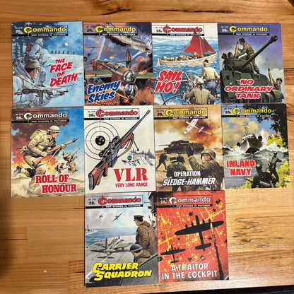 Commando War Comics x 10 Bundle Printed 1987 to 1988 DC Thomson 045