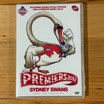 Premiers 2012 Sydney Swans DVD AFL PAL 4 New Sealed