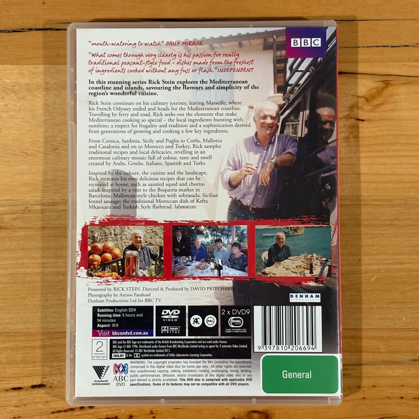 Rick Stein Cookery DVD Mexican French and Mediterranean Bundle PAL 2/4 VGC