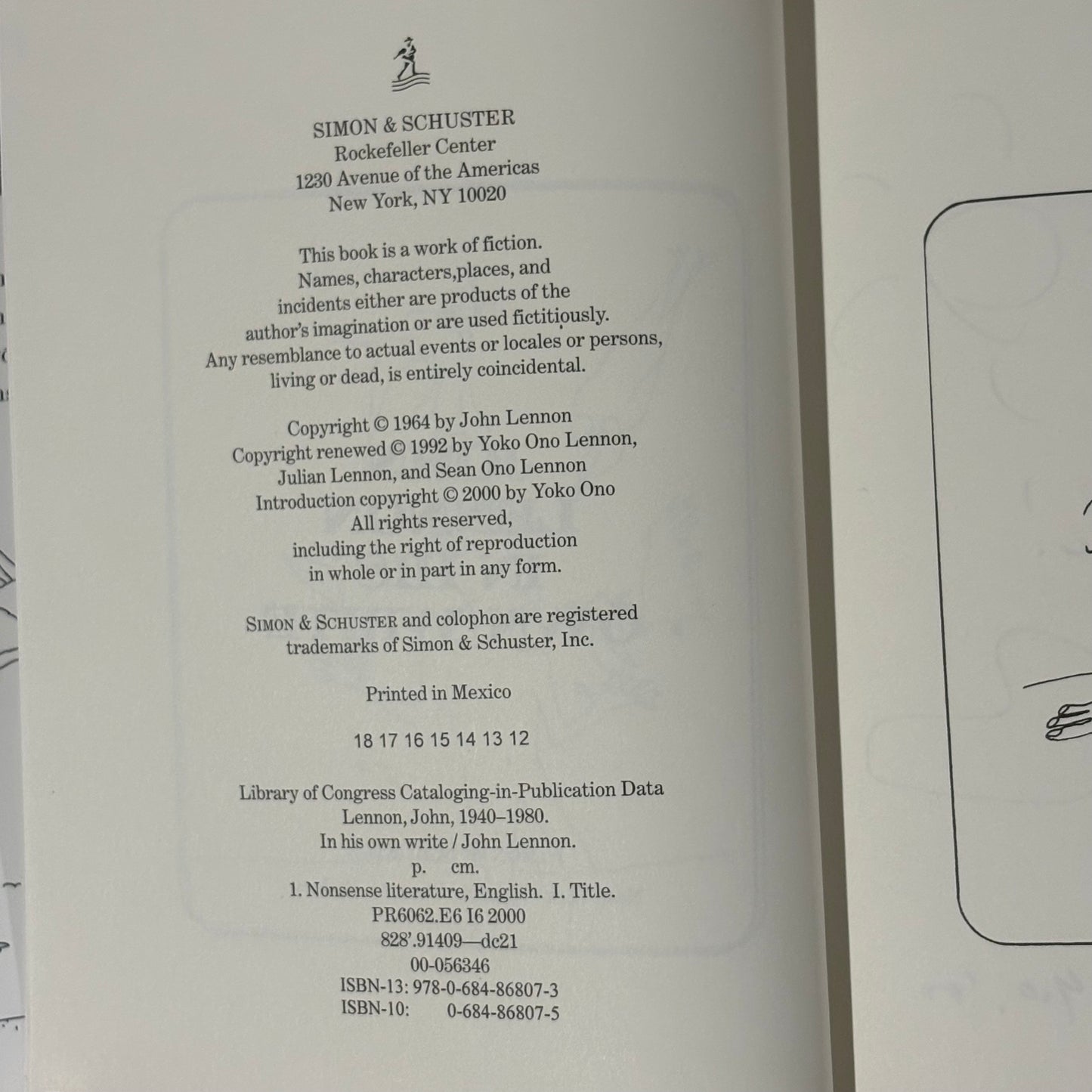 John Lennon In His Own Write Hardcover Books GD