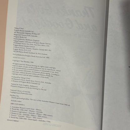 Thanks Girls and Goodbye Australian Women's Land Army Paperback 1990 GD