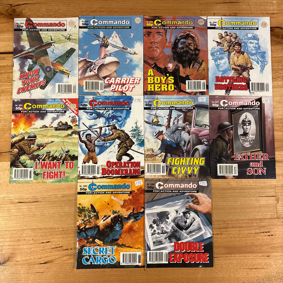 Commando War Comics x 10 Bundle Printed 1995 DC Thomson 294