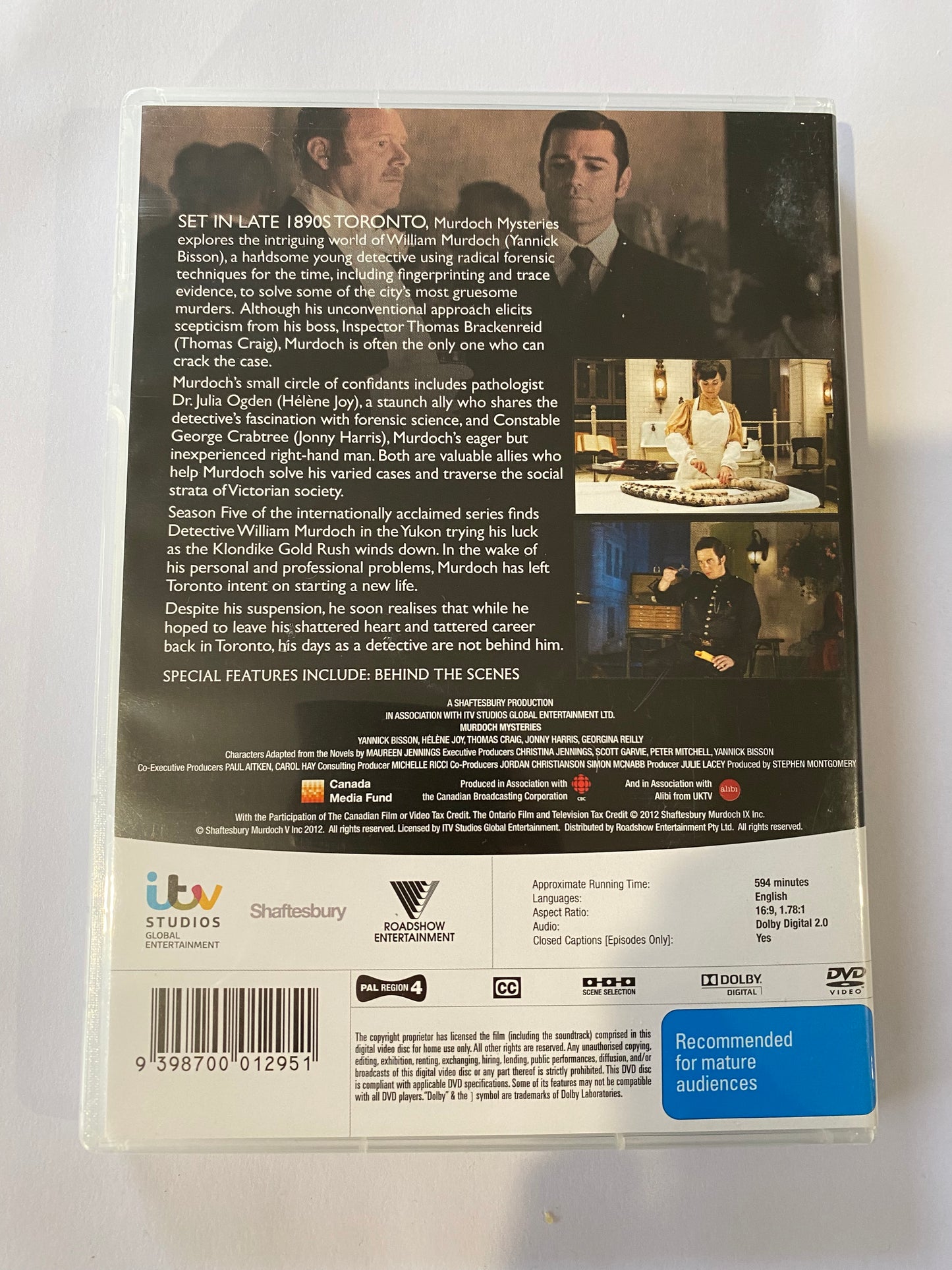 Murdoch Mysteries Complete Series 1-10 DVD Box Set VGC