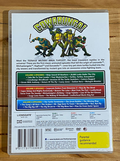 Teenage Mutant Ninja Turtles Volume 1-6 DVD 3-Disc Sets PAL 4 VGC