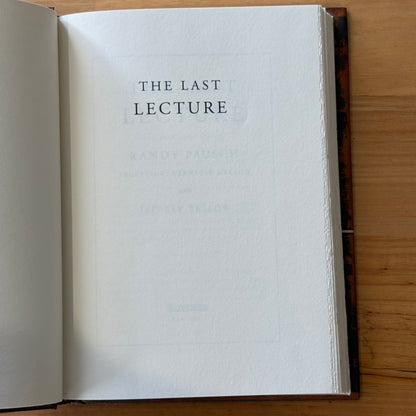 The Last Lecture by Randy Pausch Hardcover 2008 VGC