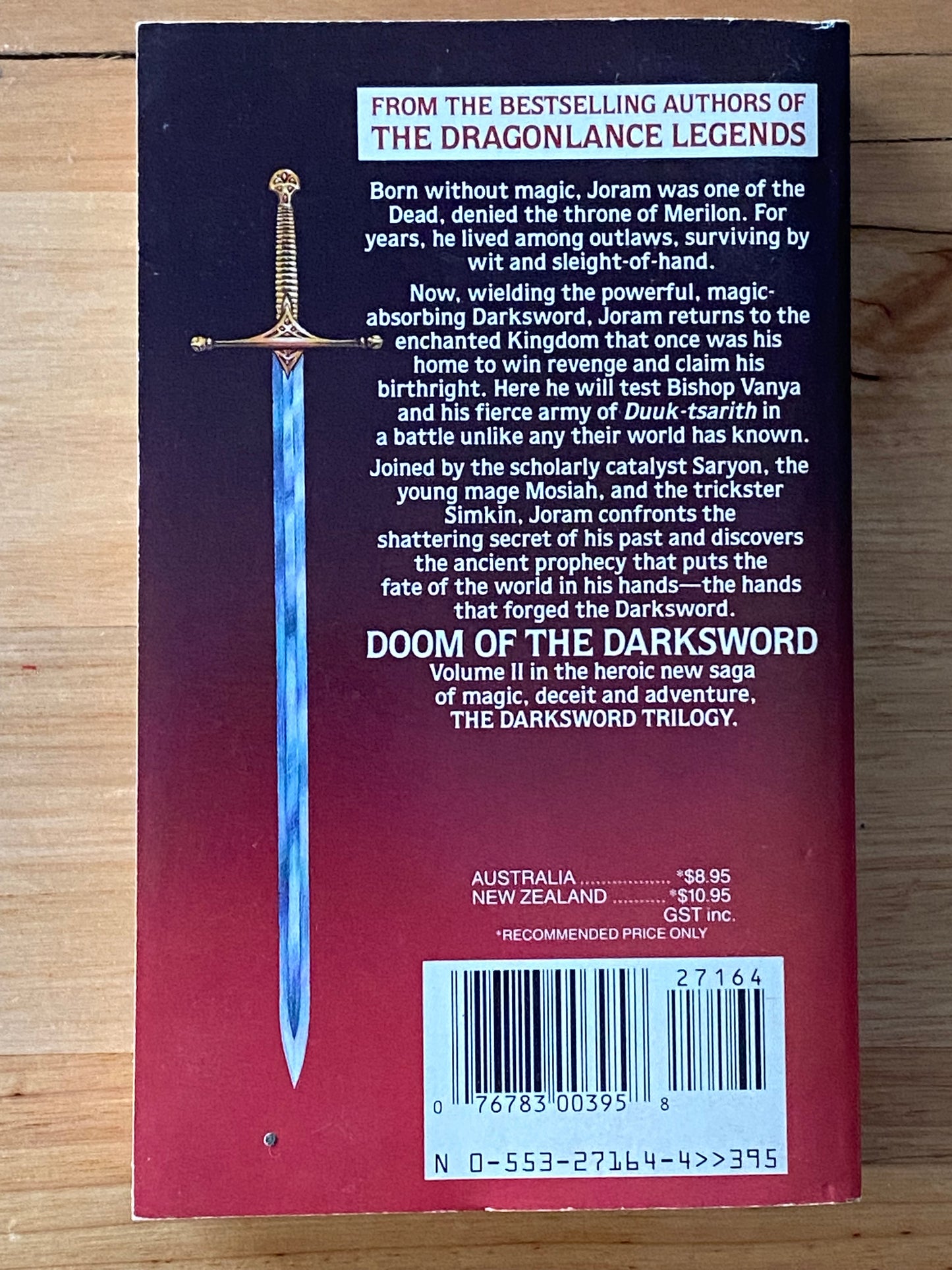 The Darksword Trilogy Vol 1-3 Complete Set Margaret Weis & Tracy Hickman GD