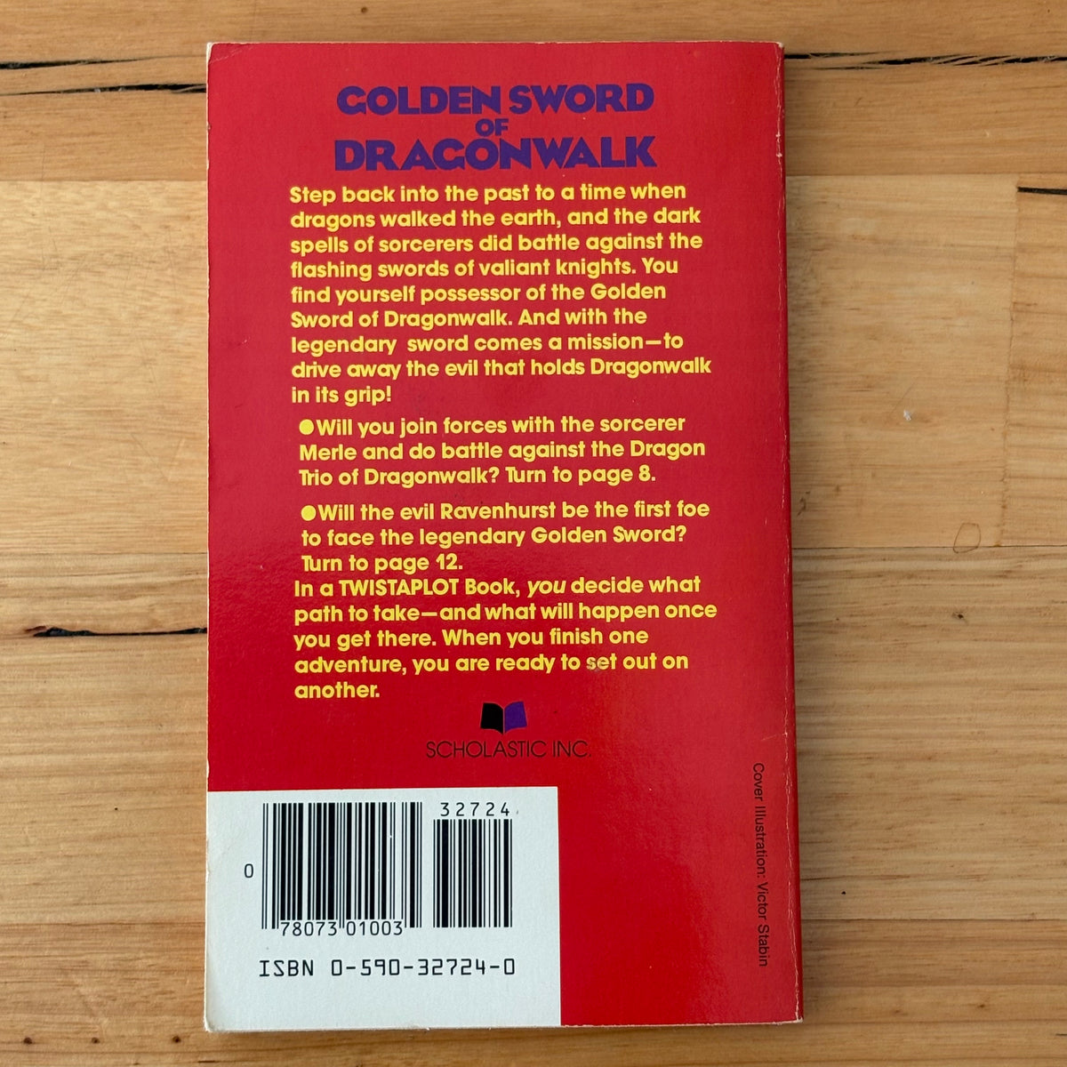 Golden Sword of Dragonwalk by R.L. Stine Twistaplot #4 Paperback 1983 GD