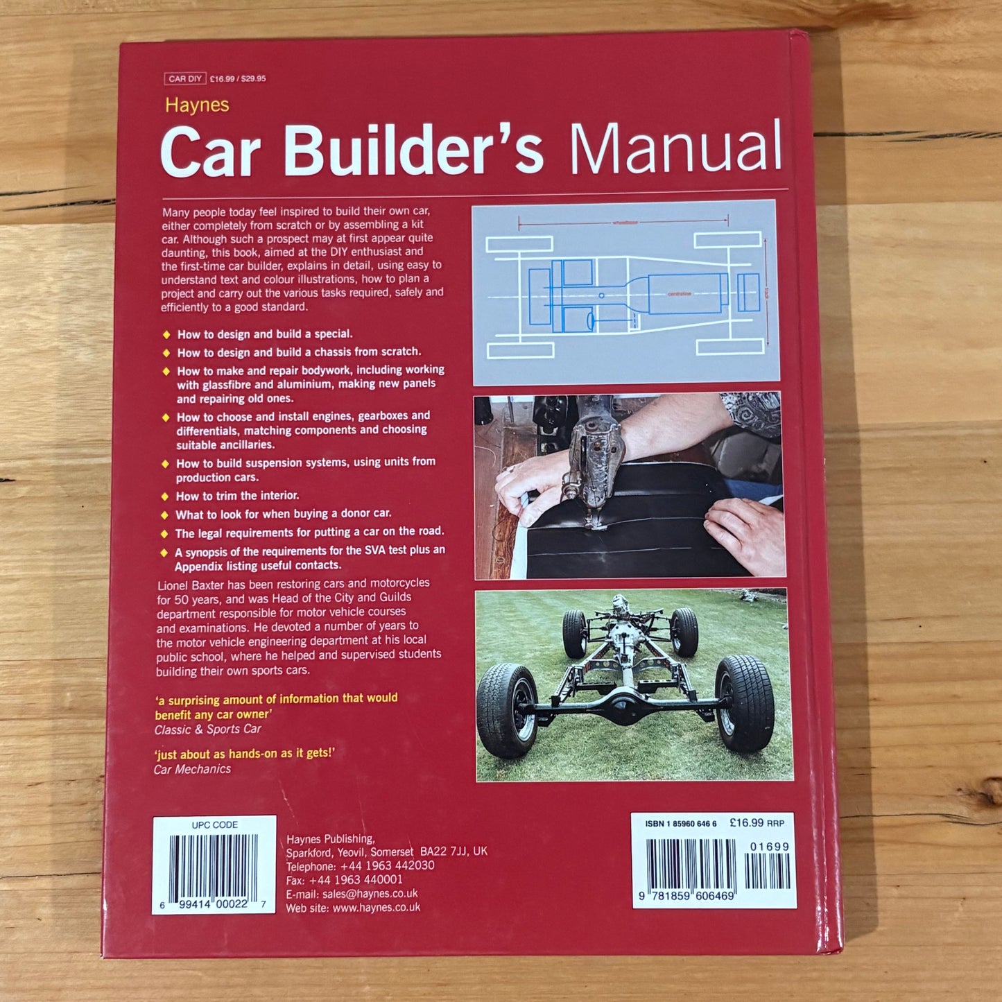 Haynes Car Builder's Manual Design a Car From Scratch Hardcover 2004 GD