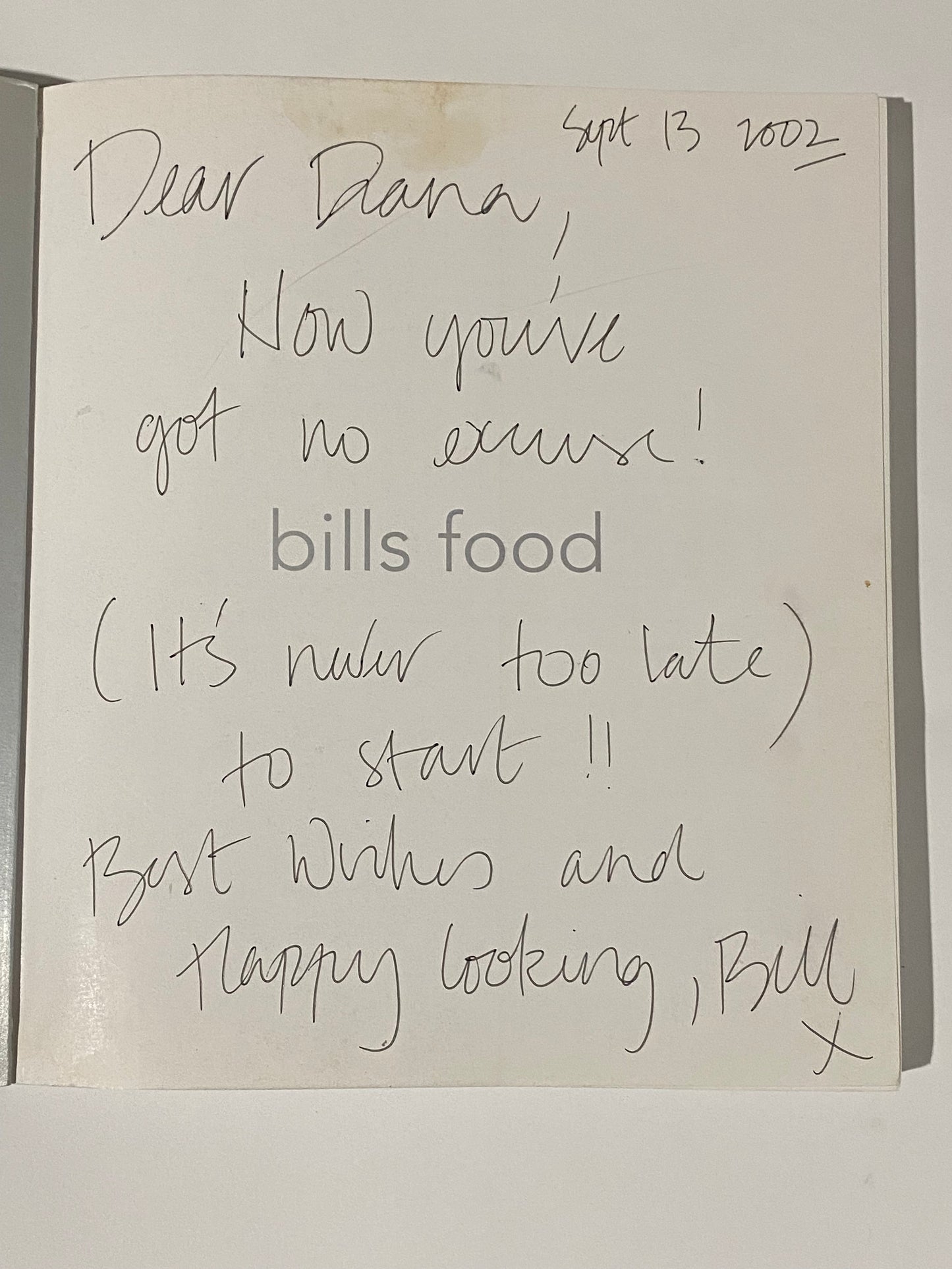 Bill's Food by Bill Grainger Signed Paperback 2002 GD