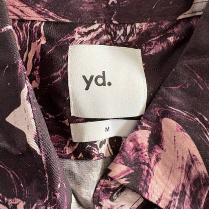 yd Shirt Mens Medium Slim Fit Burgundy Paisley Collared NWT